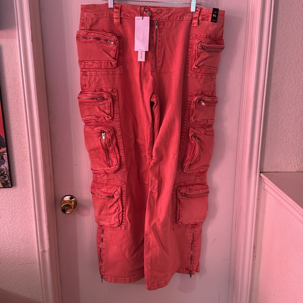 Trendy Pink Cargo Pants